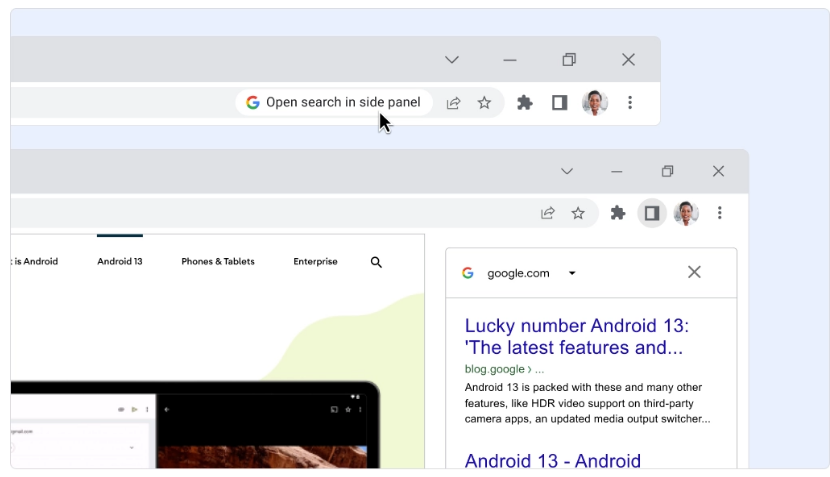 谷歌详解 Chrome 浏览器全新侧边栏：搜索更快更方便